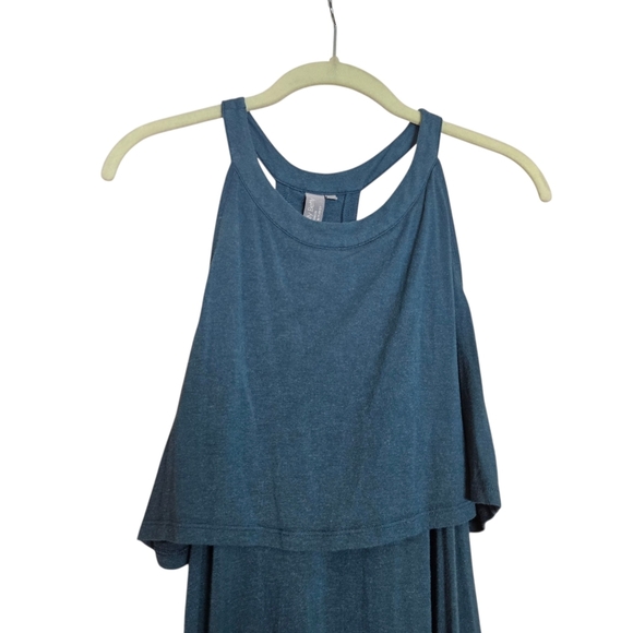 Sweaty Betty Holistic Jersey Knit Dress Teal Blue Green Racerback size Medium - Picture 7 of 11